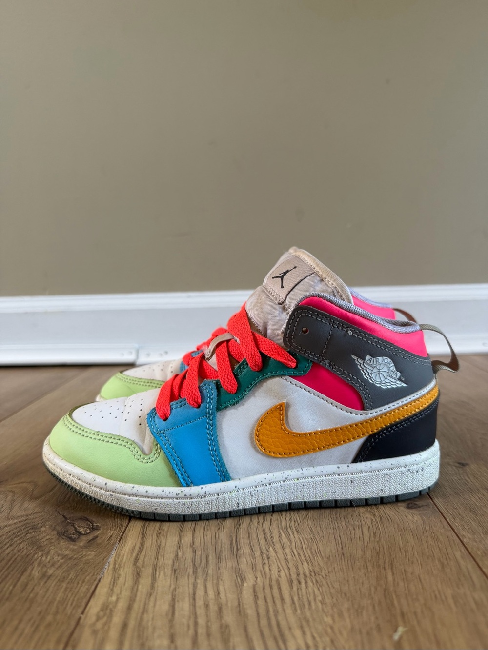 Nike Air Jordan 1 Mid SE PS 'Multi-Color’ Sneakers Shoes Size 1.5Y